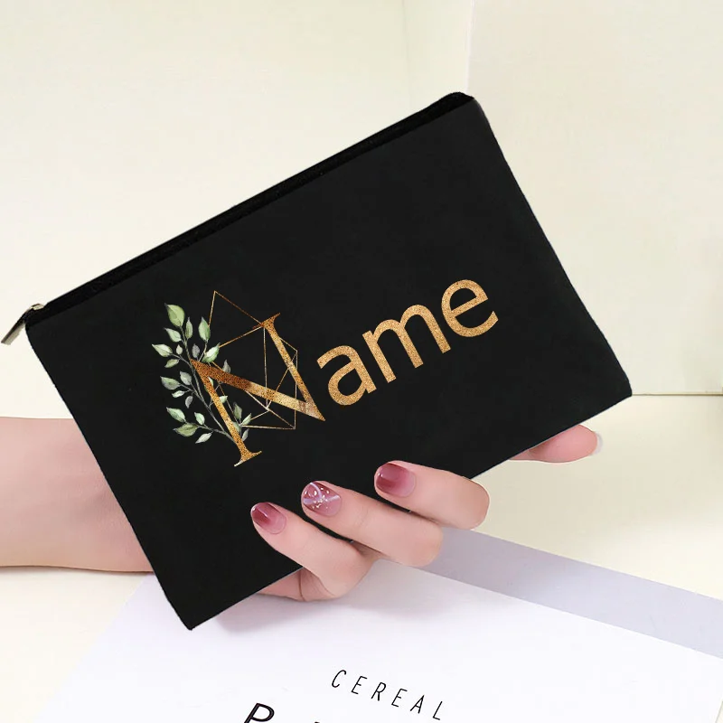 Women Bags Name - maleta maquiagem Nome pessoal personalizado floral