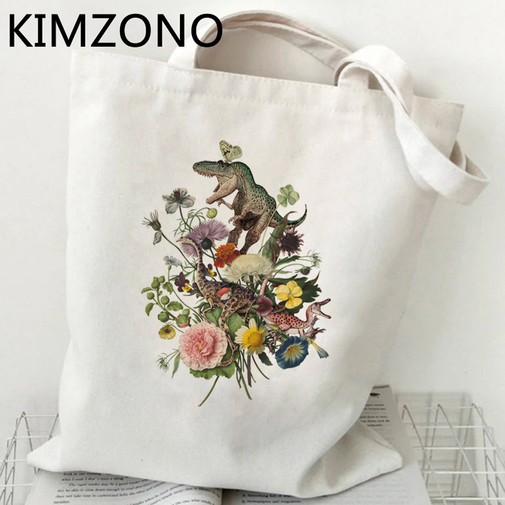 Women'S Reebok Bags - Dinosaur Shopping Bag com Corda, Reutilizável