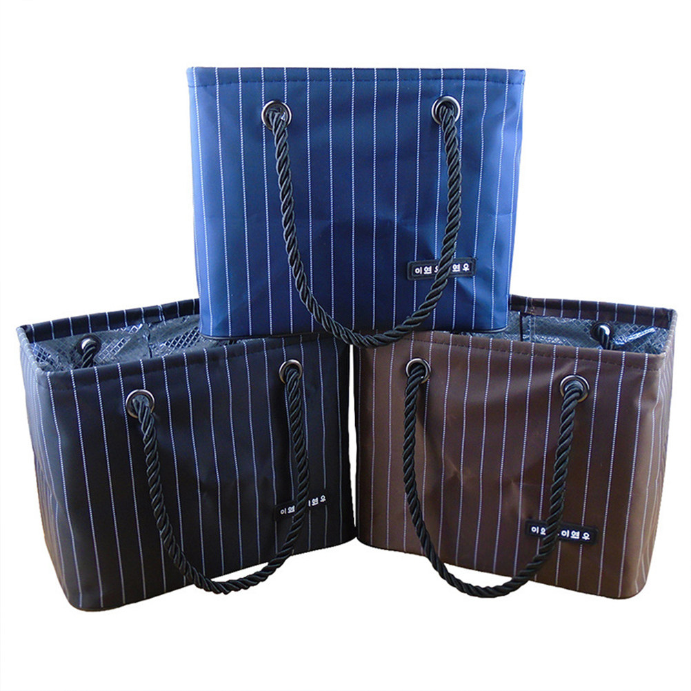 Basket Bag Wicker - Bolsa de Banho Dobrável Impermeável em