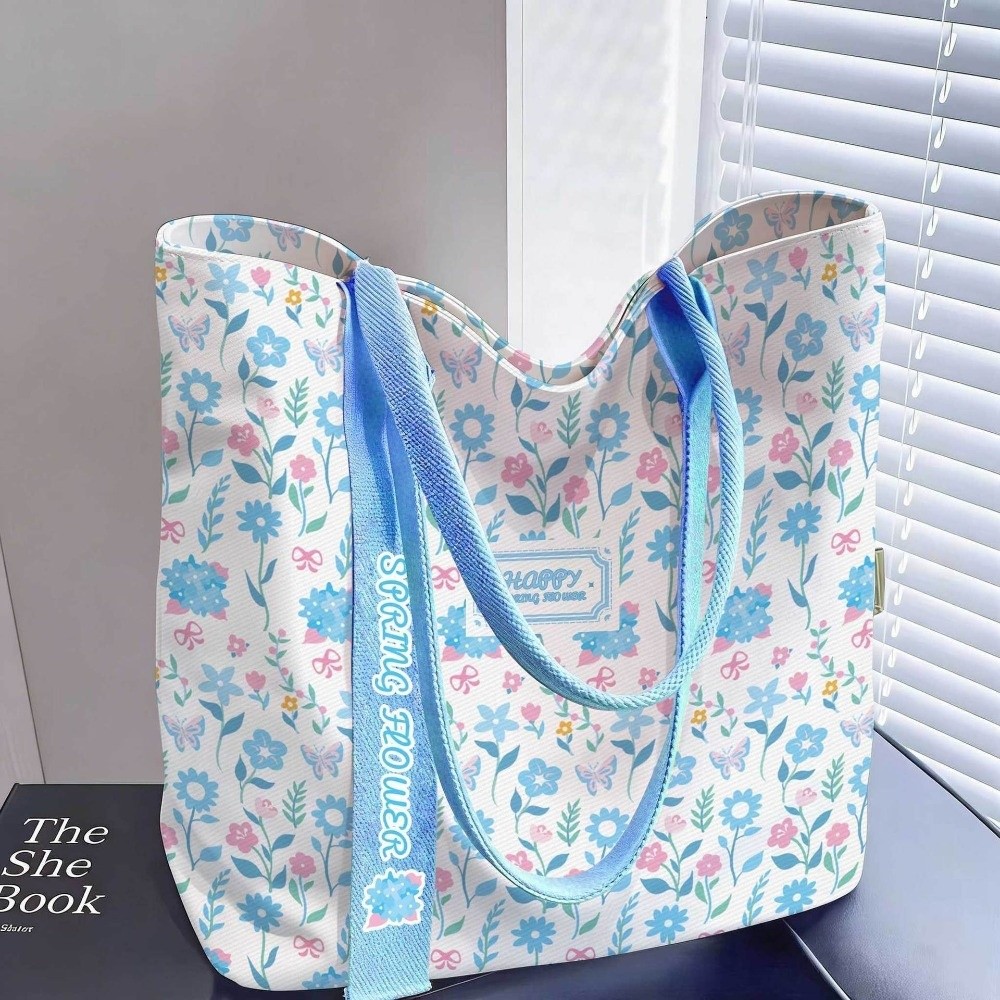 Women'S Reebok Bags - Bolsa tote portátil de lona floral,