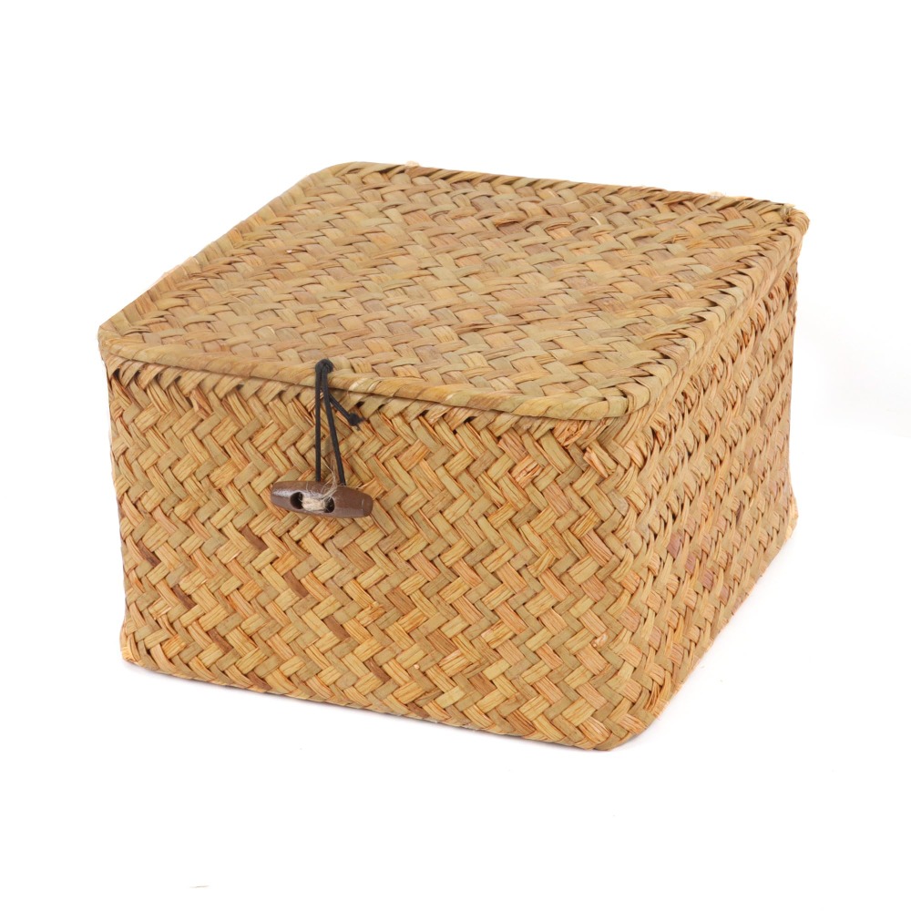 Basket Bag Wicker - Cestas de Armazenamento Retangulares de Vime