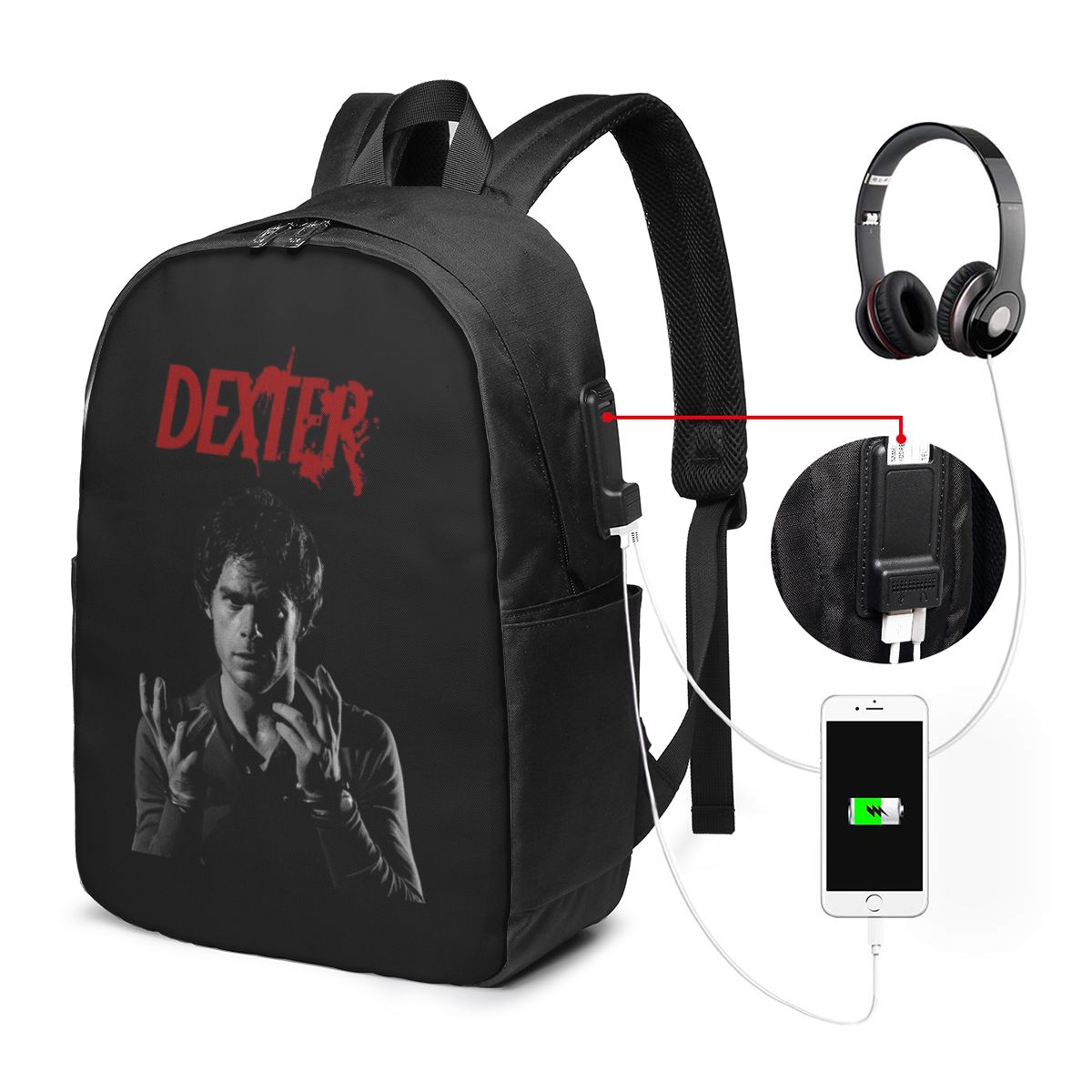 Women Bags For Travel - Mochila Dexter Morgan para viagem, bolsa