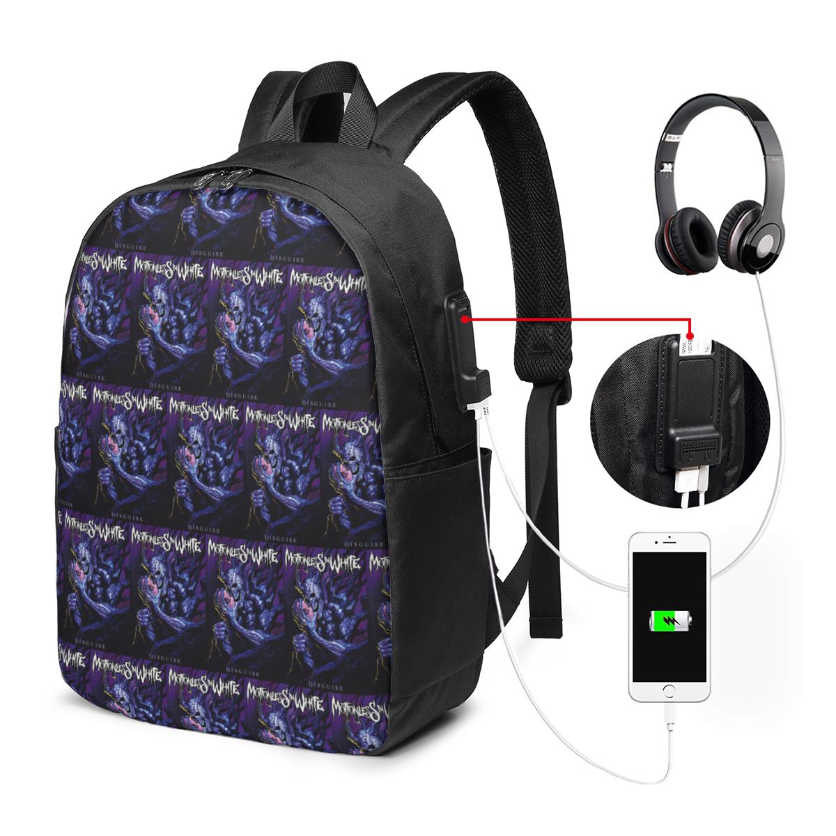 Mochila Motionless In White pa - Women Bags For Travel avaliação e preço