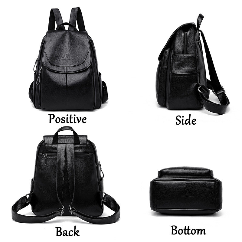 Mochila Vintage de Couro Macio - Women Bags White avaliação e preço