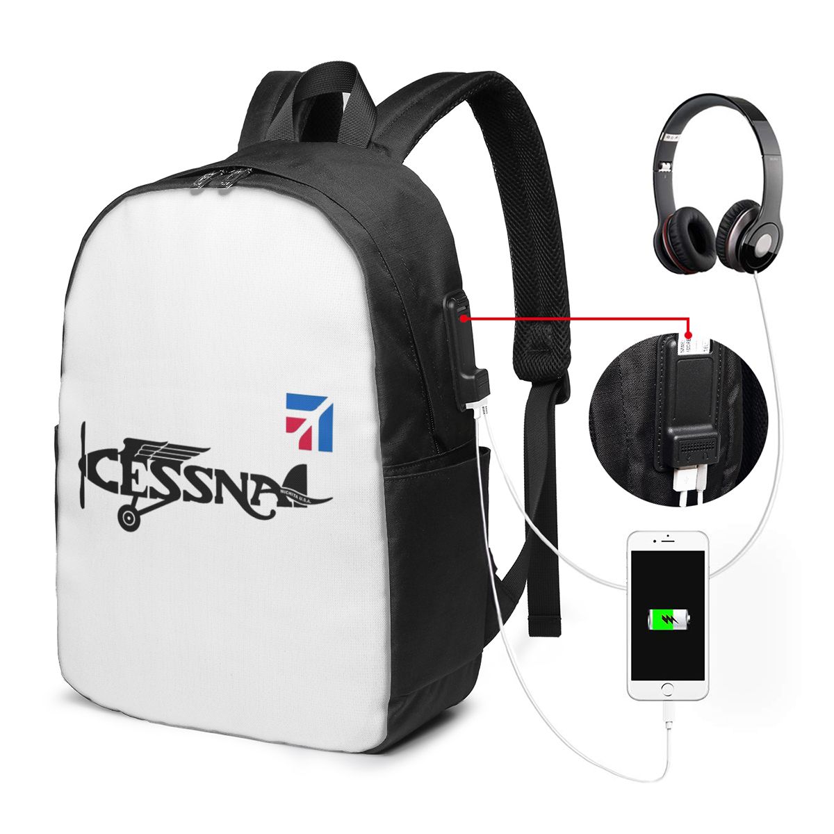 Mochila com logotipo Cessna, b - Women Bags For Travel avaliação e preço
