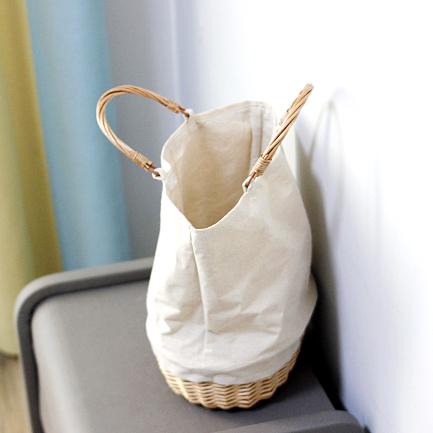 Saco de cesta de vime tecido l - Basket Bag Wicker avaliação e preço