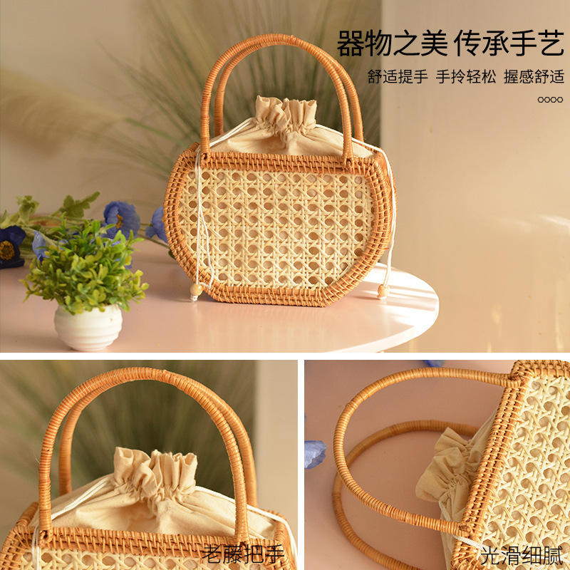 Casual Oco Rattan Basket Bags  - Basket Bag Wicker avaliação e preço
