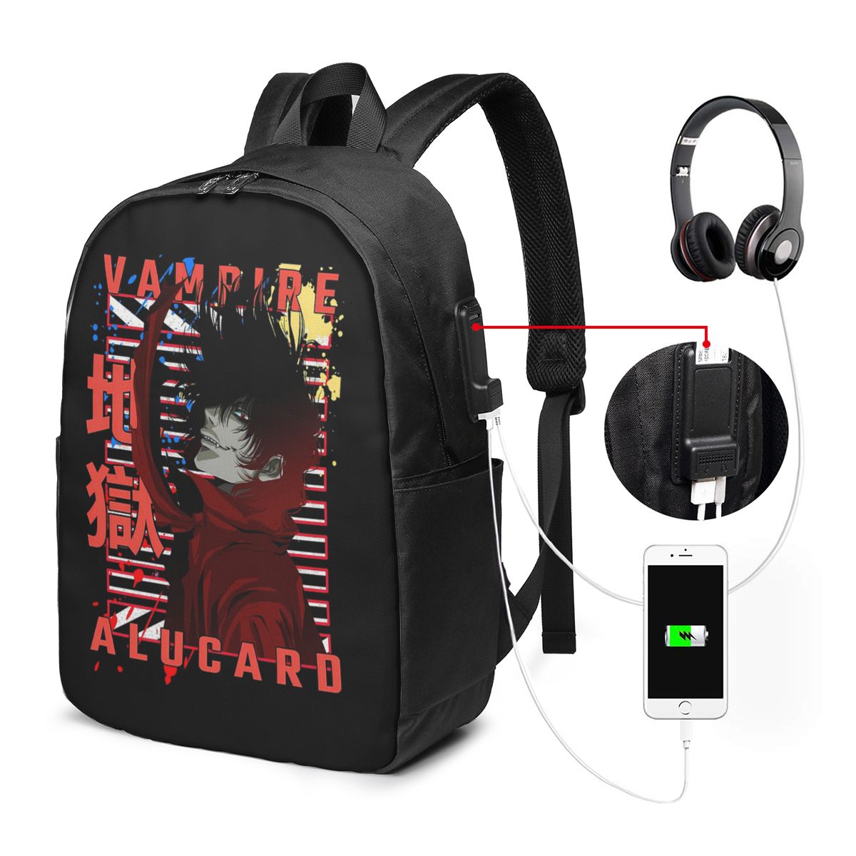 Mochila Alucard Hellsing Manga - Women Bags For Travel avaliação e preço