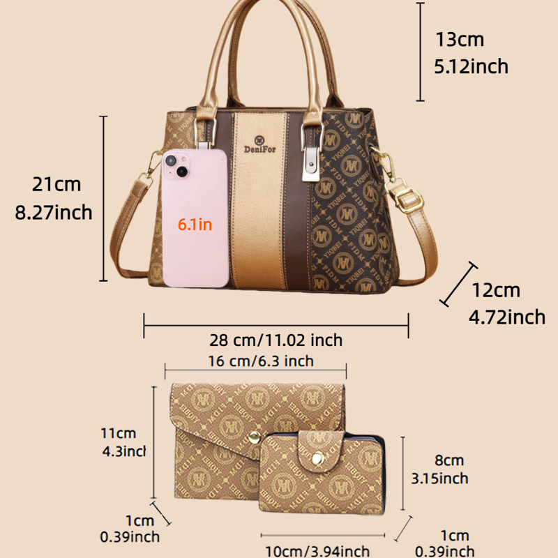 Conjunto de 3 peças de bolsas  - Women'S Bags Handbags avaliação e preço