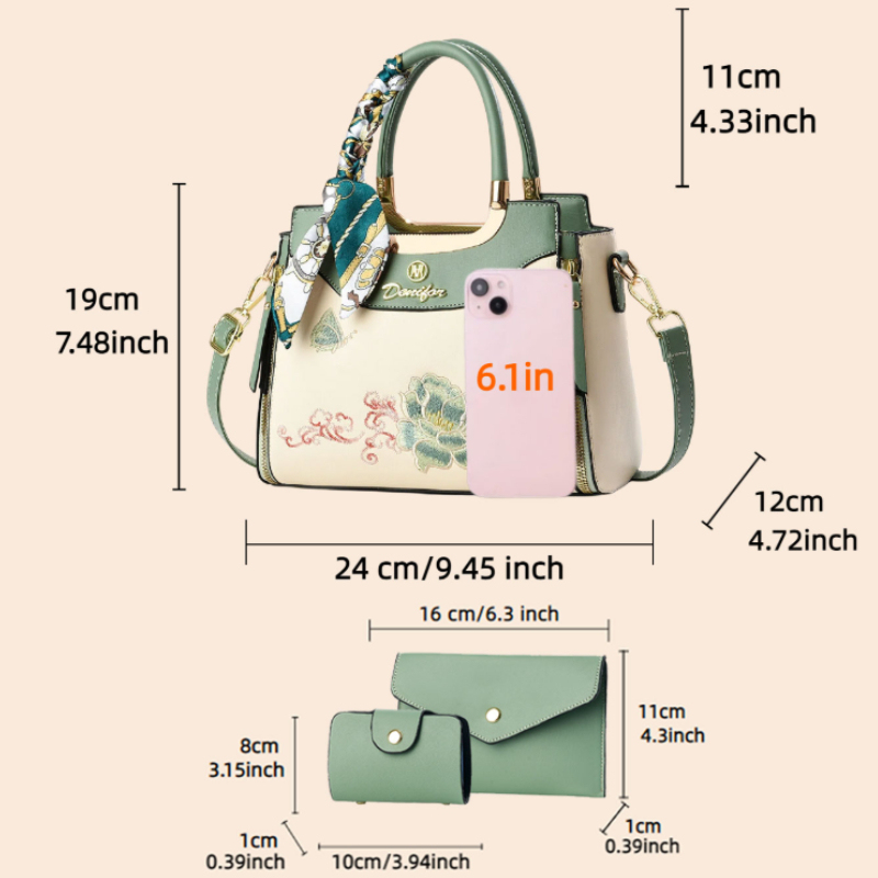 Conjunto de bolsas bordadas de - Women'S Bags Handbags avaliação e preço