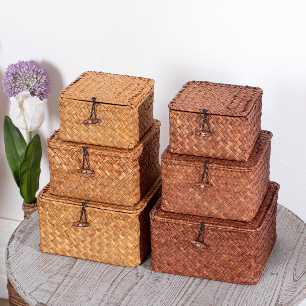 Cestas de Armazenamento Retang - Basket Bag Wicker avaliação e preço